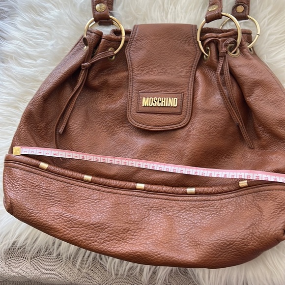 Moschino brown leather shoulder bag - Picture 9 of 10